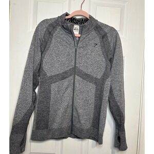 Gymshark Grey Flex Full Zip Active Jacket Womens Size XXL
